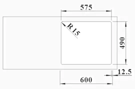 Мойка кухонная Blanco Solis 340/180-IF/A (нерж. сталь полированная, чаша справа)